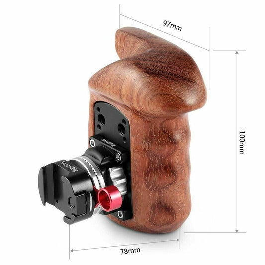 SmallRig Left Side Wooden Grip with NATO Mount for Camera Cage 2118C